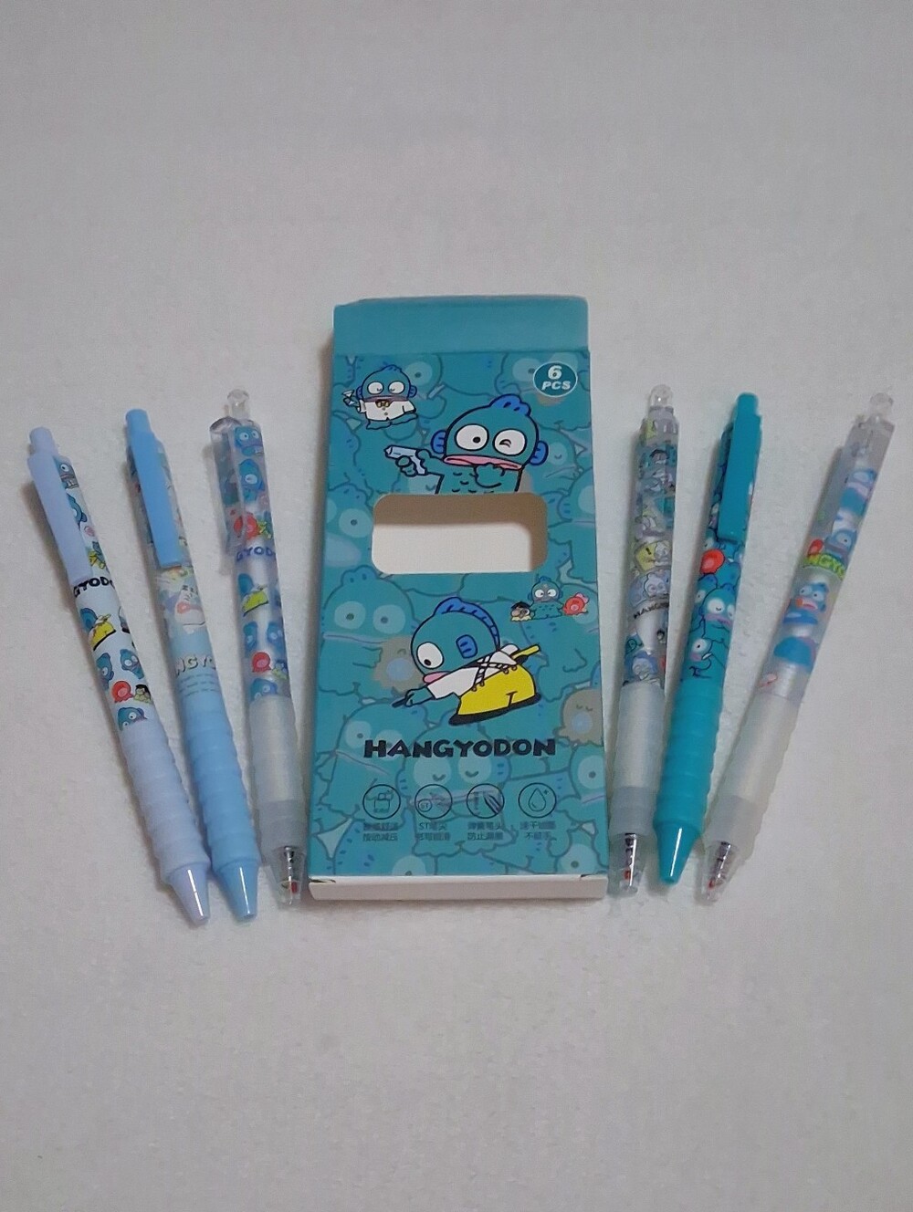 Sanrio Hangydon 6pk Pens Blk Ink